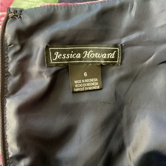 Jessica Howard Navy and Pink Floral Midi Dress - Picture 9 of 11